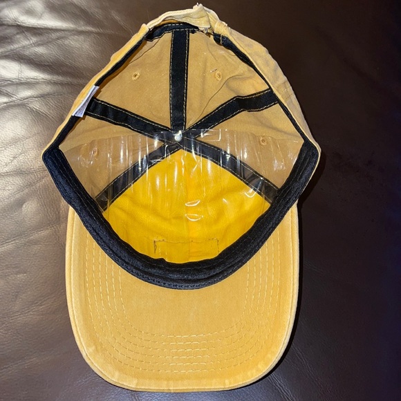 Up cycled, Hand Crafted, LV distressed Mustard Yellow hat, NWOT - Picture 4 of 9